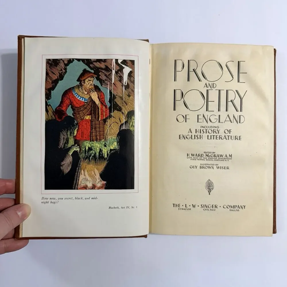 Prose and Poetry Of England Including History Of English Literature McGraw 1935